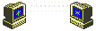 two computers messaging
