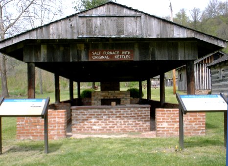 Reconstructed salt furnace with original kettles