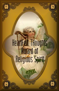 Heartfelt Thoughts Award Of Religious Spirit
