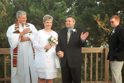 Presenting the bride and groom.