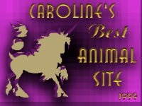 Caroline's Best Animal Site Award