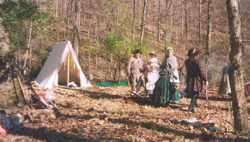 Setting up camp