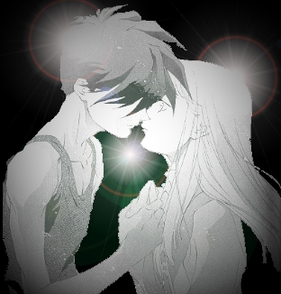 Heero kisses Releena...