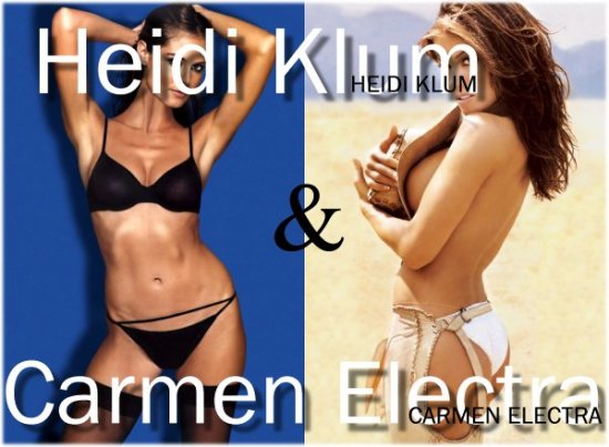 Heidi Klum and Carmen Electra