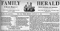 Header and top half of page from an 1897 issue of FAMILY HERALD