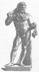 Hercules with his club