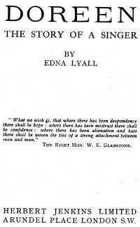 Title page to an edition of DOREEN
