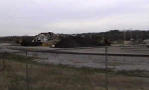 piles of scrap at Corus Steel