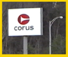 Corus Steel sign