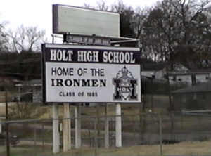 Holt High School marquee