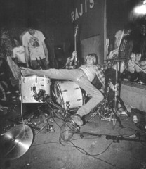 Kurt Cobain in a drum