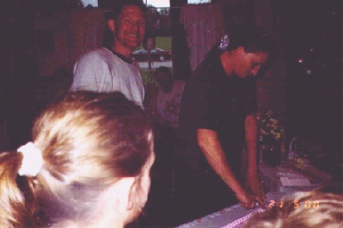 passing out the cake