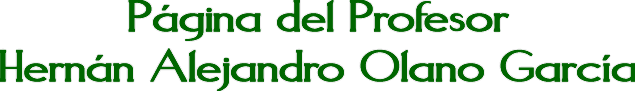 Pgina del Profesor Hernn Alejandro Olano Garca