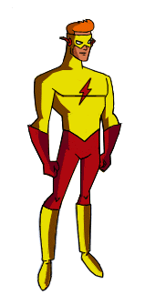 Kid Flash (Wally West). El grfico ha sido creado por DCU Animated.