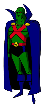 Martian Manhunter. El grfico ha sido creado por DCU Animated.