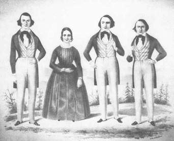 popular sketch of the original Hutchinson Family quartet