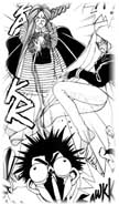 Belldandy zaps Keiichi accidentally -- Click here for larger picture