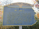 One of the many signs describing the area's surrounding Mount Davis