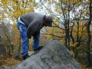 Scott taking a closer look at the marker
