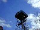Scott and Chris atop the 50' tower. 