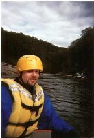 Chris on the raft