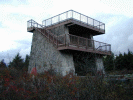 The observation tower that allows an unobstructed view over the treetops.