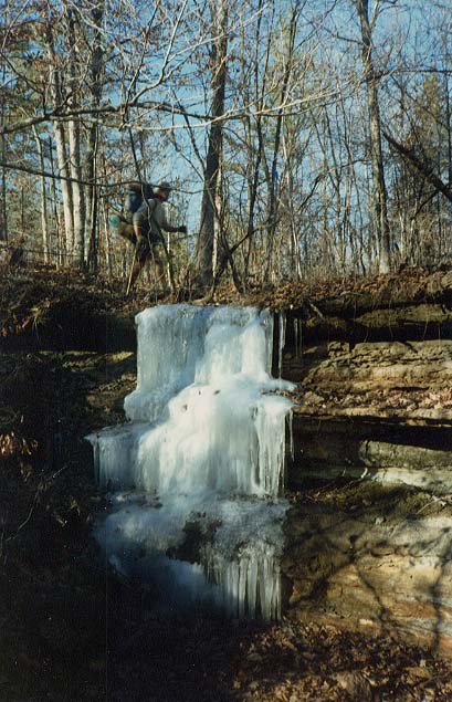 frozen waterfall