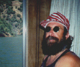 Captian Rider at the helm of a 60 foot house boat!