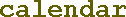 Calendar of upcoming Shows