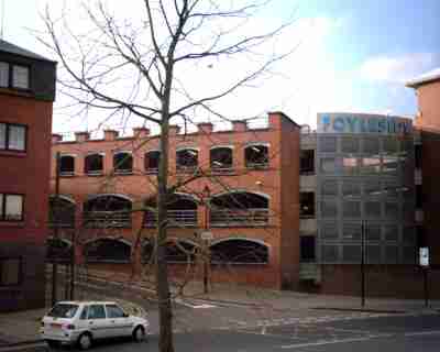 This is a photograph of the former site of the Mc Intyre, Hogg & Co. shirt factory.