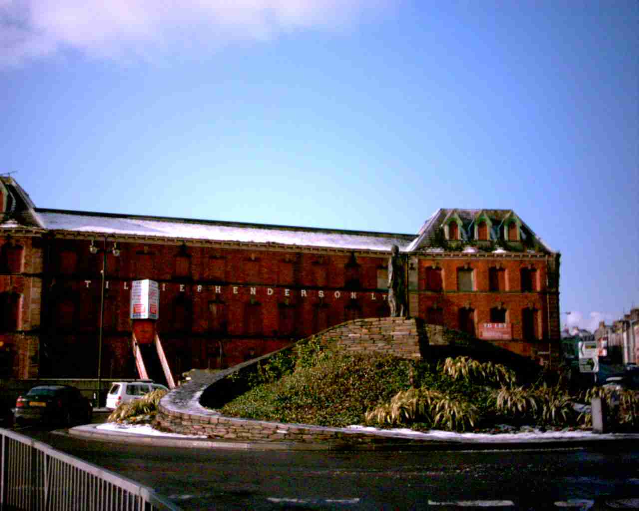 This is a photograph of the now derelict Tillie & Henderson shirt factory.