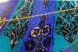 Detail of the hand painted interior. Copyright  Jenny Baker.