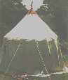 A replica of a bell tent from the 13th century 'Cantigas de Santa Maria'