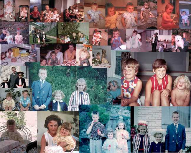 Collage of Jeannine Smith's Young Years.