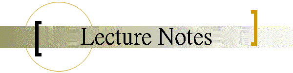 Lecture Notes