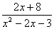(2x+8)/(x^2-2x-3)