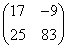 (17,-9;25,83)