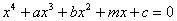 x^4 + ax^3 + bx^2 + mx + c = 0