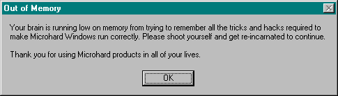 [Error: Out of Memory for using Microhard products ]
