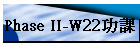 Phase II-W22�\��