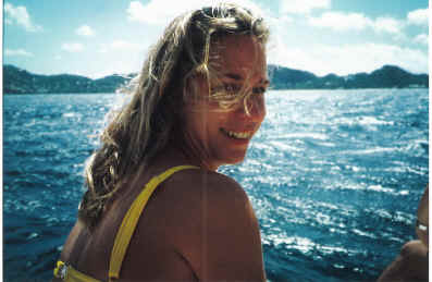 Suse auf dem Katamaran vor Grenada