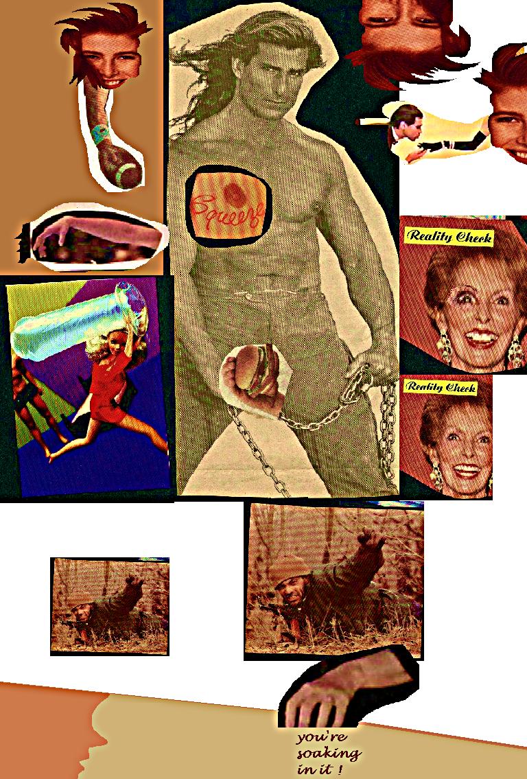 Angie Everhard drops in on Fabio Barbie, nasty German gymnast  (courtesy S. Phyllis 12/2000)
