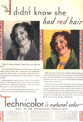 collection of D. Traynor - early Technicolor Ad