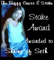 Winner of the Buffy Cross and Stake Award