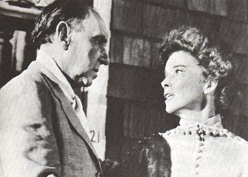 Sir Ralph Richardson and Katharine Hepburn