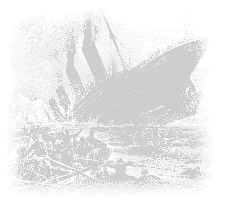 Titanic afundando