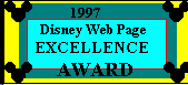 Disney Web Page Excellence Award