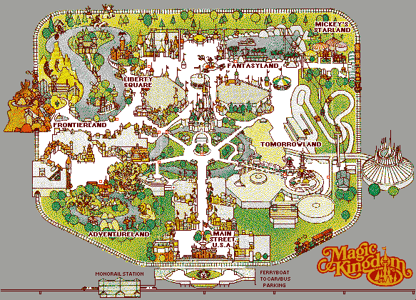 Map of The Magic Kingdom. Click to explore.