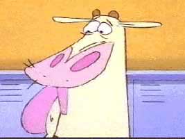 Cow at school