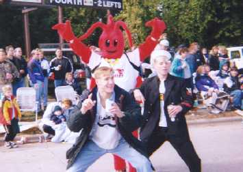 Pose for pictures with all the local sponsors.